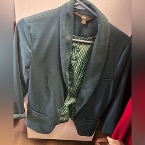Mossimo Supply Co. Dark Green Shawl Collar Blazer